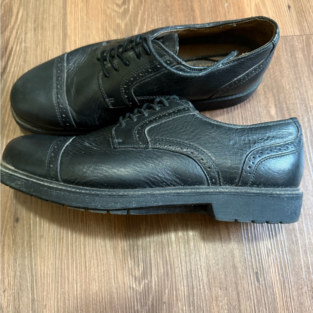 Men’s Oakton Dress Shoes Black Leather  Size 13D
